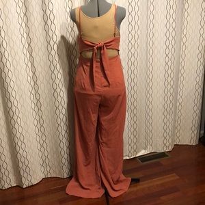 Luxxell Dark Blush camisole Jumpsuit Large NWT
